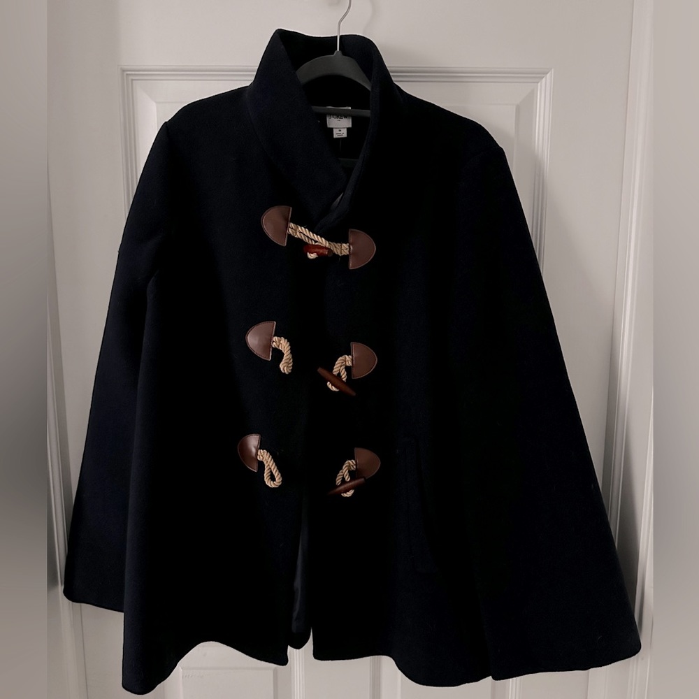 J Crew size small toggle button cape, new with tags!